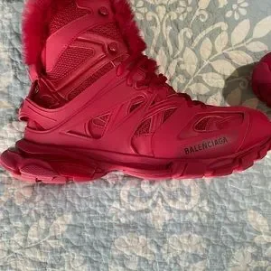 Balenciaga Track Hike Faux Fur Lined Size 45E/12US Brand New Balenciaga Track Hike Fur-Fur Sneaker Boots – Bluefly main image 4
